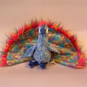 Original Ty Beanie Baby Flashy the Peacock (RETIRED) 2000 Ty Beanie Baby 7” long